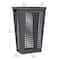 Mind Reader 50L Tapered Laundry Hamper with Swiss Cross Cut-Outs, Gray